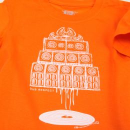 Detské tričko | Vinyl & Sound System - oranžové