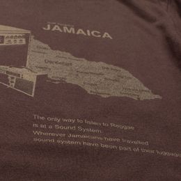 Tričko Radio Jam Nuff Respect Jamaica | hnedé