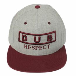 Snapback - DUB Respect - sivý melanž / bordo