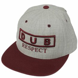 Snapback - DUB Respect - sivý melanž / bordo